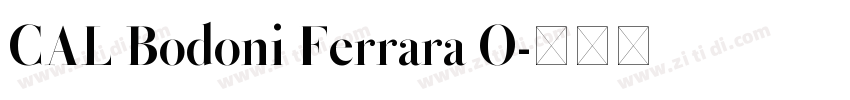 CAL Bodoni Ferrara O字体转换